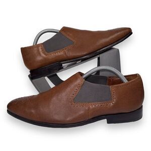 Ted‎ Baker London Chelsea Leather Loafers Brown 28920 Men's 8